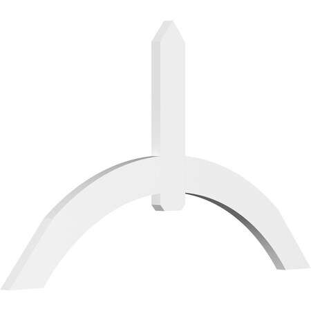 Ekena Millwork Archdale Architectural Grade PVC Gable Bracket, 72"W x 42"H x 2"D x 6"F, 14/12 Pitch GBP072X42X0206ARC00